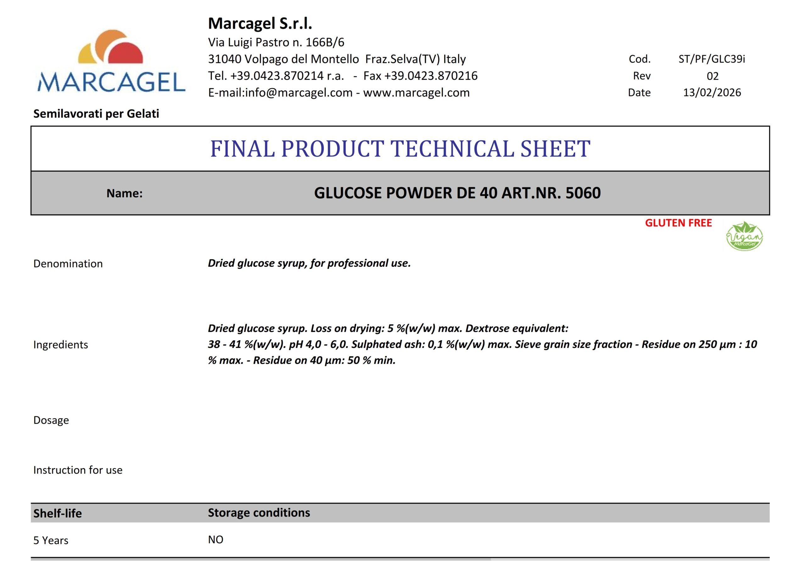 GLUCOSE POWDER DE 40 GLUCOSE POWDER DE 40